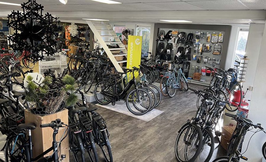 Showroom fietsenwinkel Groningen