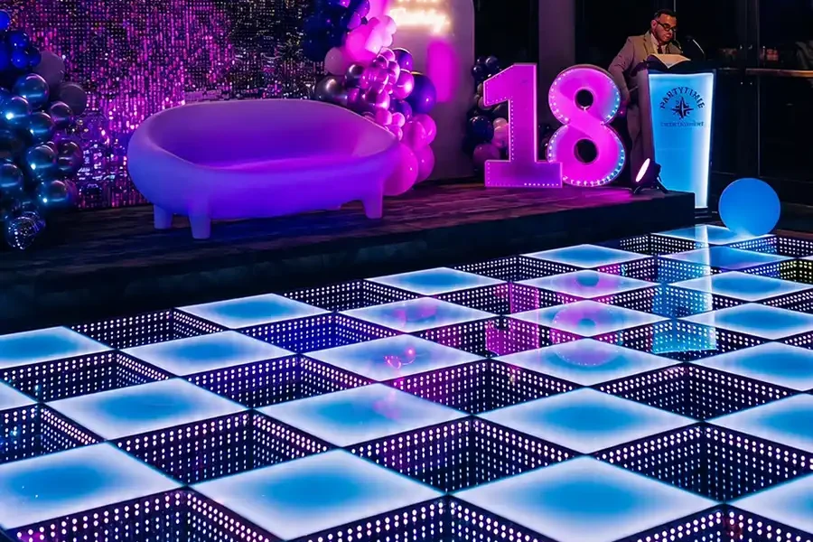 LED discovloer huren verjaardag feest